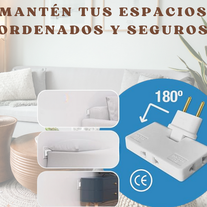 Ladrón Múltiple Plano EasyLink™ – Ahorra Espacio y Conecta Todo Fácilmente
