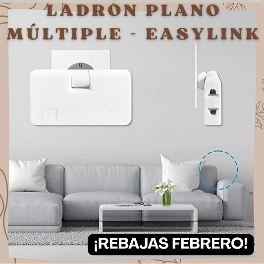 Ladrón Múltiple Plano EasyLink™ – Ahorra Espacio y Conecta Todo Fácilmente