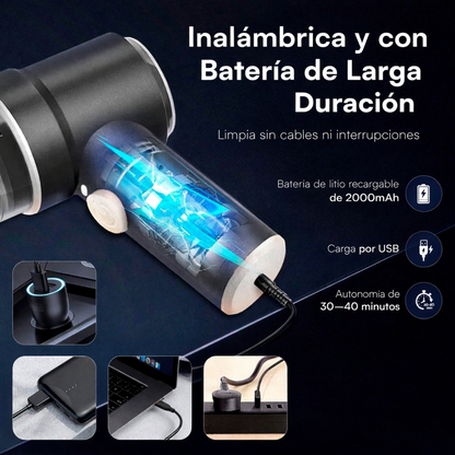 Aspira Todo en 2 Segundos. Sin Cables