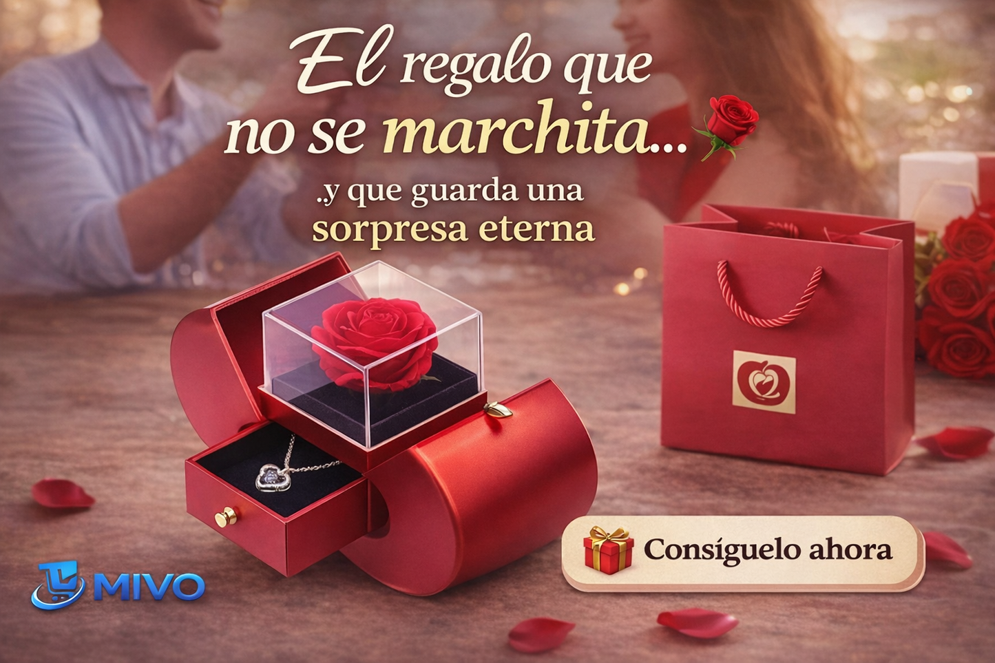 El Regalo que No se Marchita – Caja Rosa Eterna Edición San Valentín