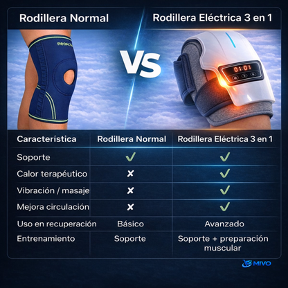 Masajeador de Rodillas 3 en 1 con Calor y Vibración