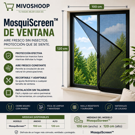 MosquiScreen™ | Mosquitera de Ventana